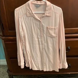 Light orange button up